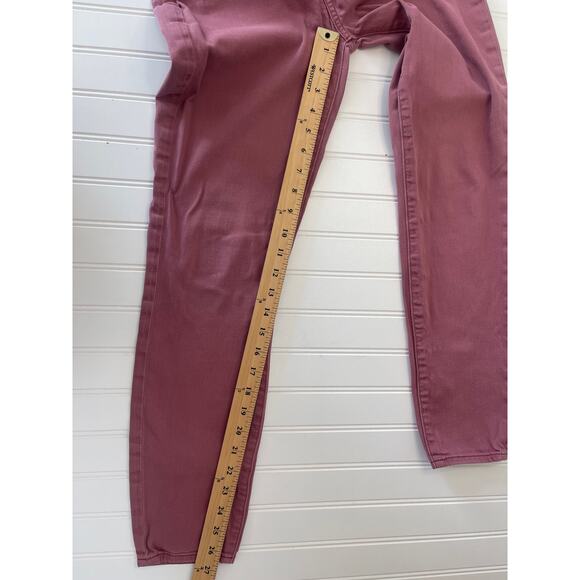 7 for All Mankind High Waist Ankle Gwenevere Red Jeans - Size Women's 27 - Picture 4 of 9